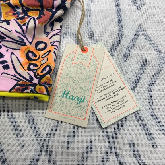 NWT maaji bikini swim top reversible lace up corset printed - Picture 7 of 10